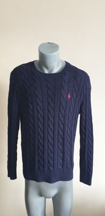 POLO Ralph Lauren Cable Cotton / Knit  S НОВО! ОРИГИНАЛ! Мъжки Пуловер
