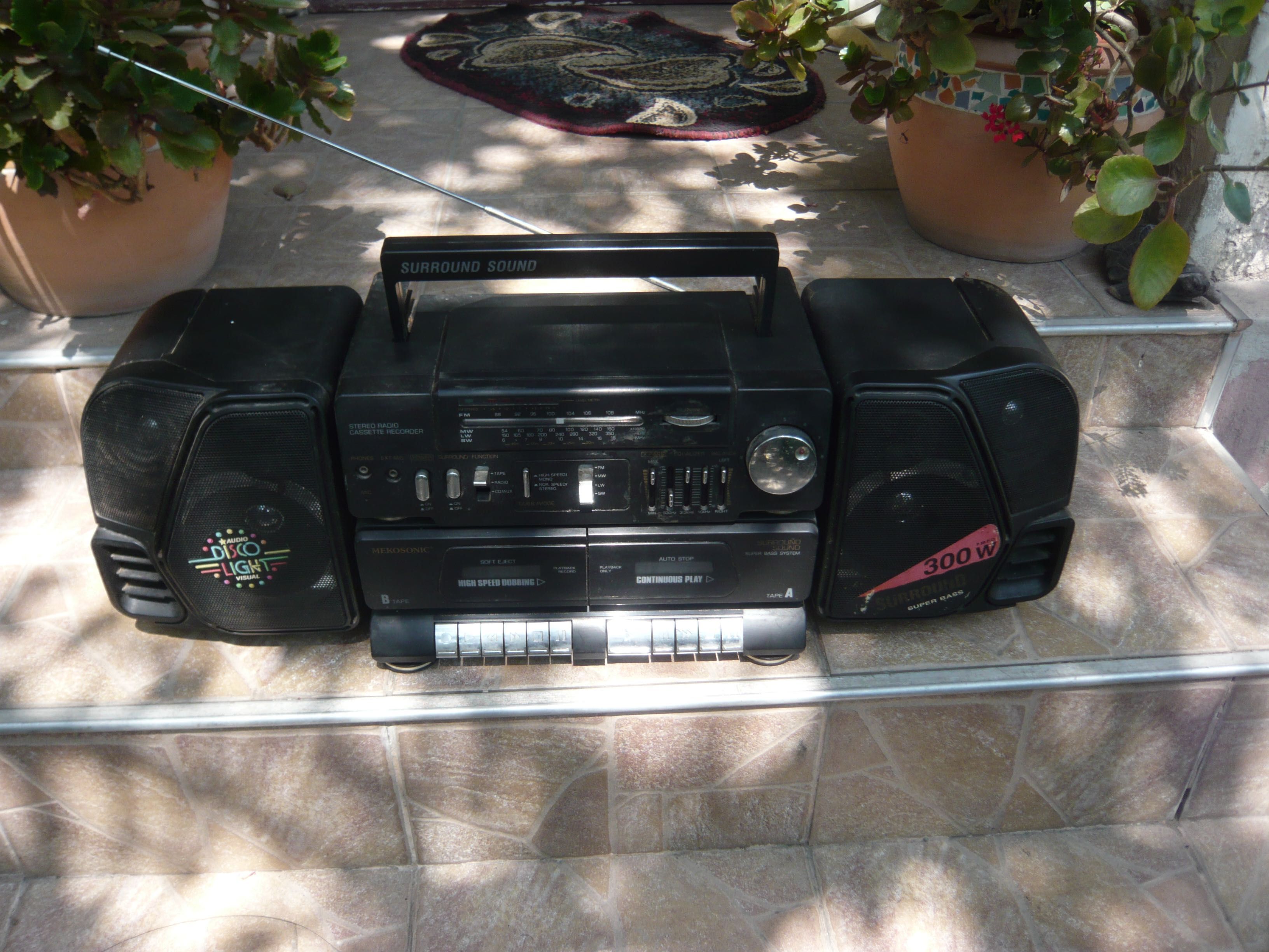 Radio dublu casetofon stereo, vintage Mekosonic MC 1000 DL