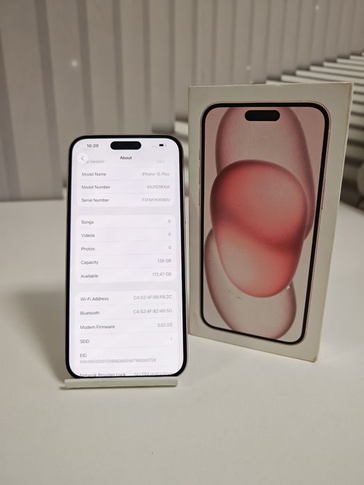 iPhone 15 Plus Rose Fullbox Stare foarte buna totul original