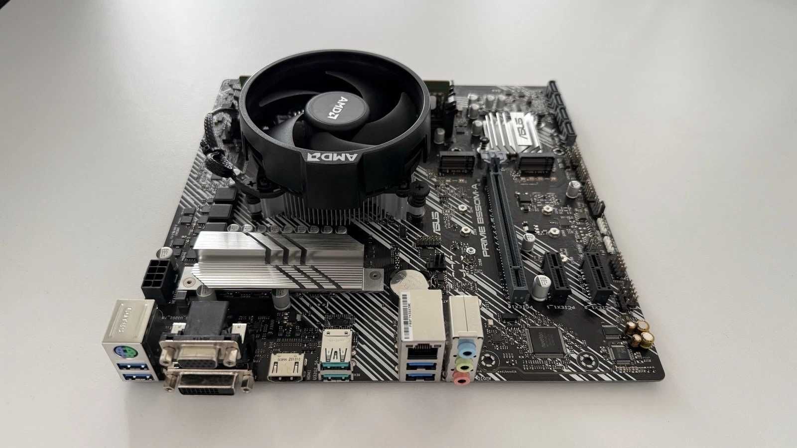 Asus Prime B550M-A + Ryzen 5 5600, шестядрен 3.5/4.4GHz АМ4