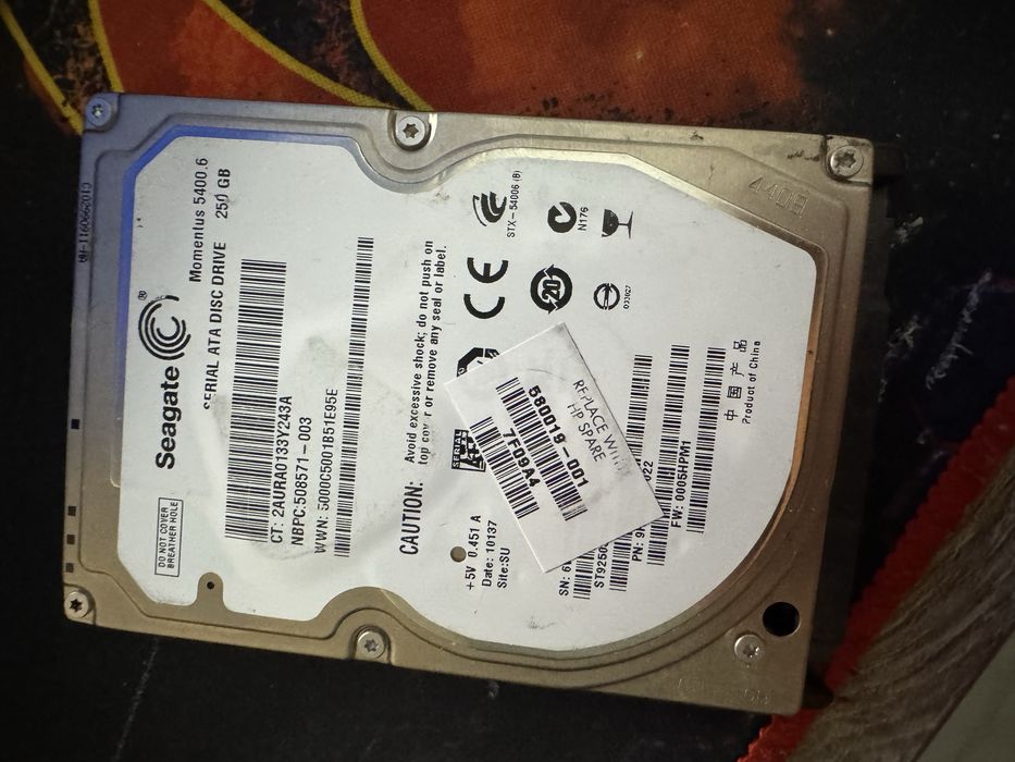 Hardisk functinal 250 gb