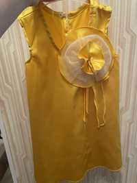Желтое платье 4-5 лет