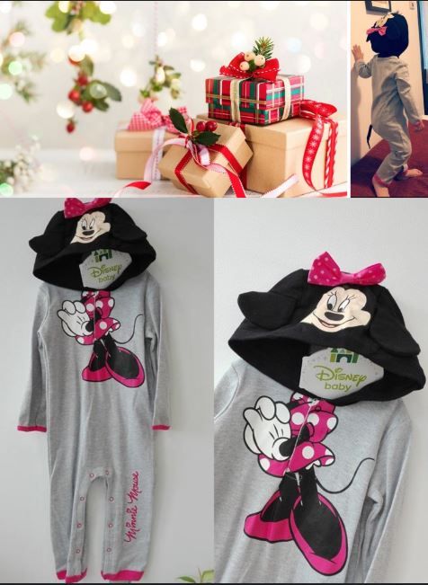 NOUA! Pijama/ salopeta din bumbac, Minnie, 1 an, Disney, cu eticheta