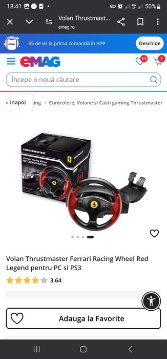 Vand volan thrustmaster ferrari