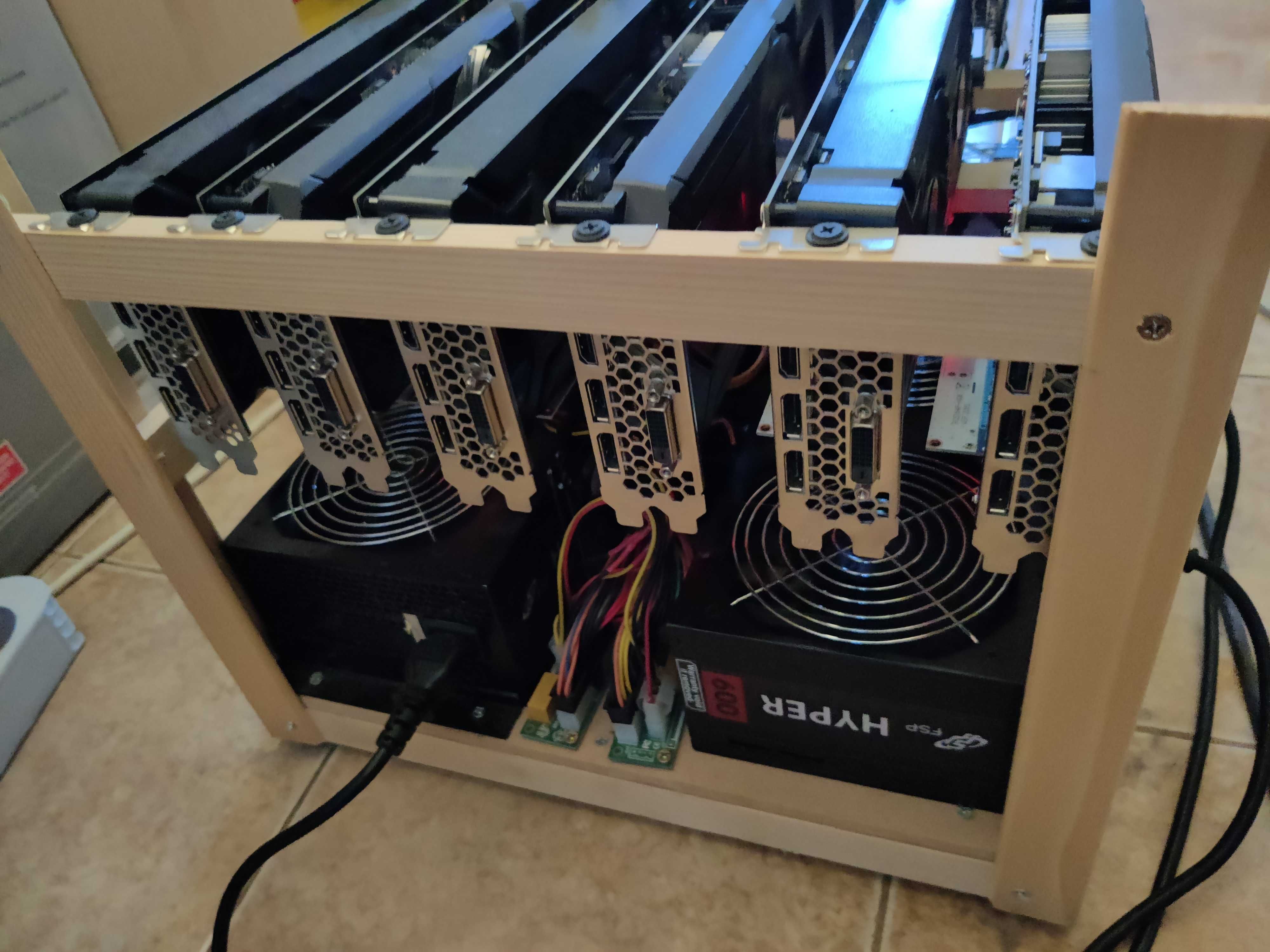 Продавам Crypto Miner - 12 x Nvidia GTX 1060 - Отлично Състояние