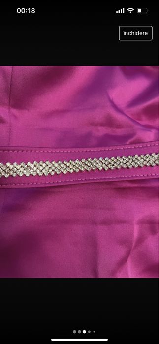 Rochie Fofy roz cu flori 3D