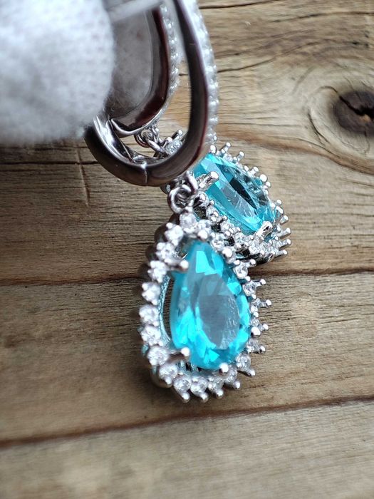 925 Cercei argint cu apatit