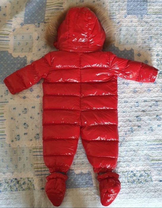 Combinezon Moncler salopeta blana naturala