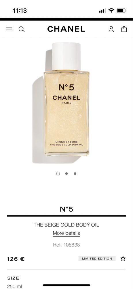 Chanel N 5 The beige gold body oil