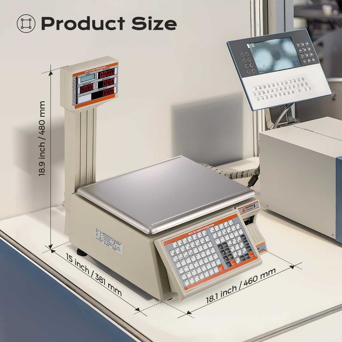 Cântar cu imprimare a etichetelor Bonvoisin capacitate 40 kg