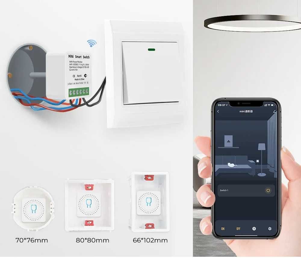 WiFi Мини Интелигентно реле - Превключвател 16A смарт модул ключ