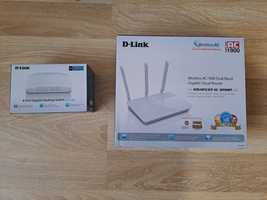 Router D-Link DIR-880L,Dual-Band,AC 1900Mpbs + Switch D-Link 8 porturi