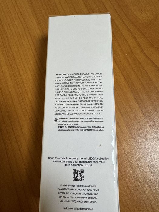 Parfum unisex Ledda Bourbon Brulee !