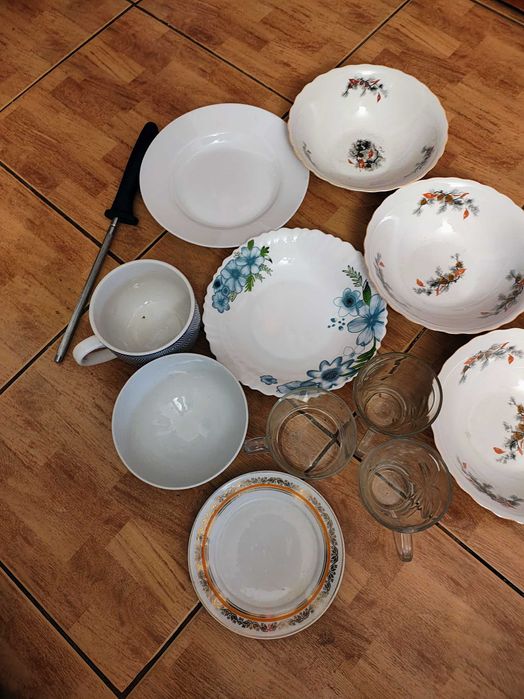 Farfurii cani castron vase farfurie