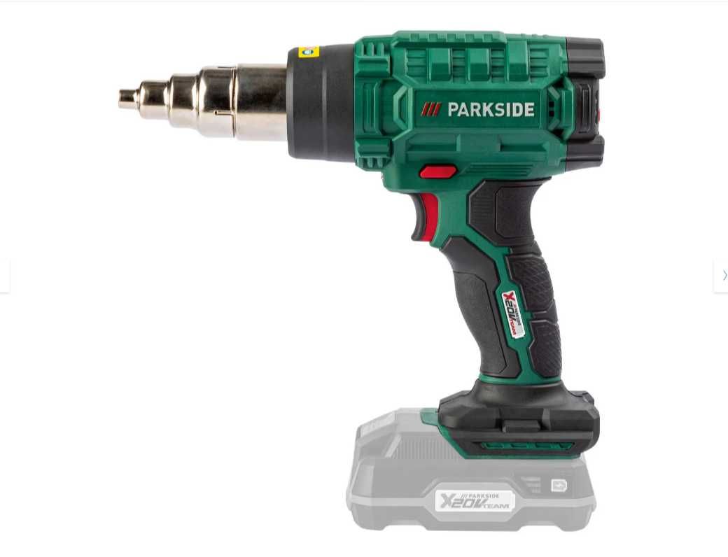 Parkside акумулаторен пистолет за горещ въздух 20V