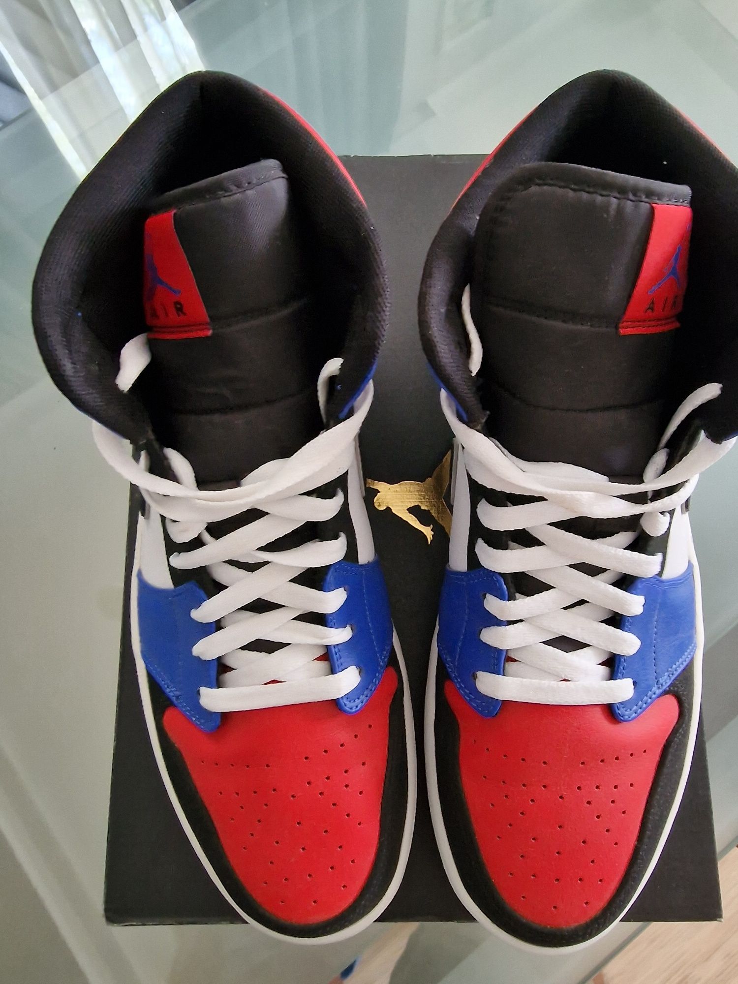 AIR Jordan 1 Mid - White/Black-Hyper Royal