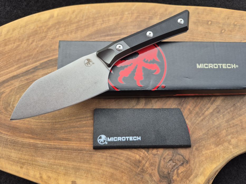 Фиксиран нож Microtech Santoku 3200-10BK,фултанг,G10