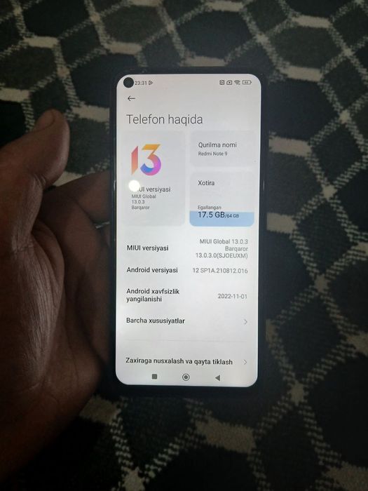 Redmi note 9 sotiladi