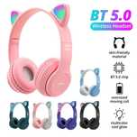 БЕПУЛ Доставка. Bluetooth Cat Ear Беспроводные детские наушники P47M