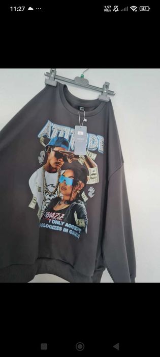 Ser hanorac Money Attitude Unisex Rap ( S-M + XL-XXL )