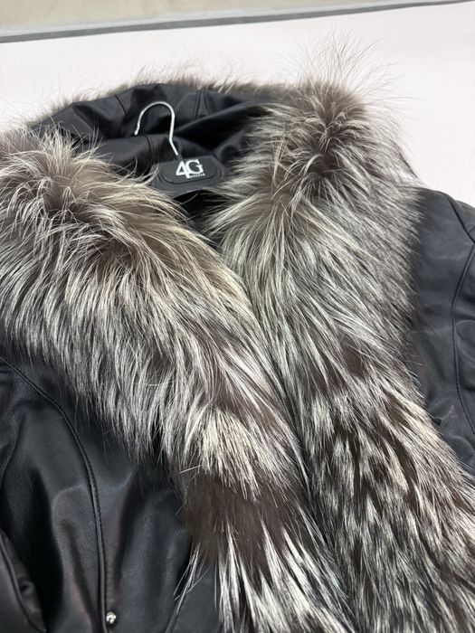 Кожанная куртка с натуральным мехом