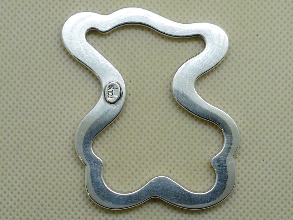 Pandantiv TOUS „ursuleț” contur mare + lanț TOUS — argint