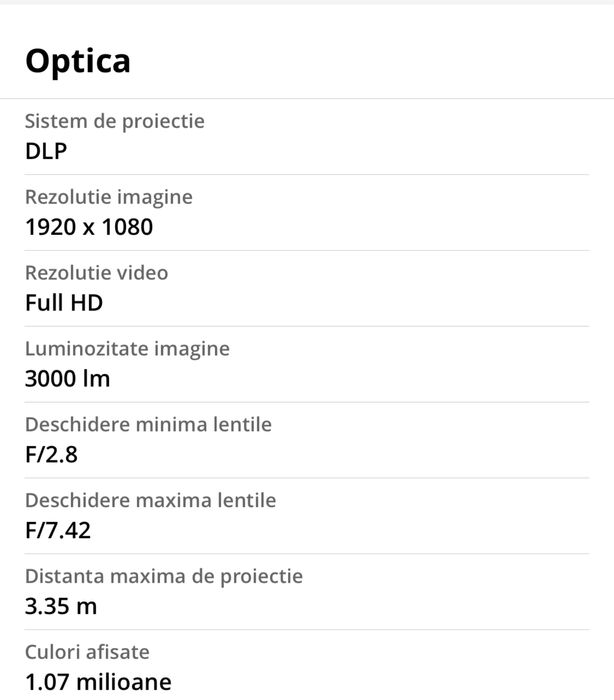 Videoproiector Home Cinema Optoma GT1080