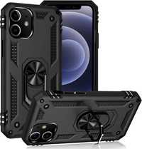 Husa Rugged Tough Armor iPhone 12 Pro Max Neagra cu inel pt deget