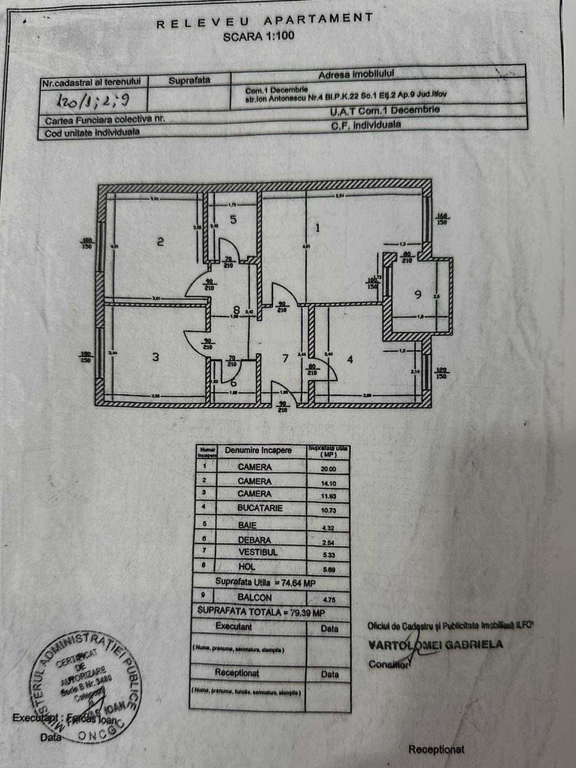 Apartament 3 camere complet mobilat - 1 Decembrie, Ilfov