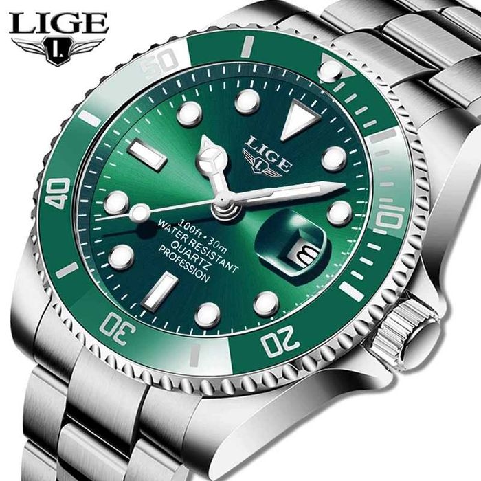 Мъжки часовник Lige Sport Watch, Водоустойчив, Неръждаема стомана