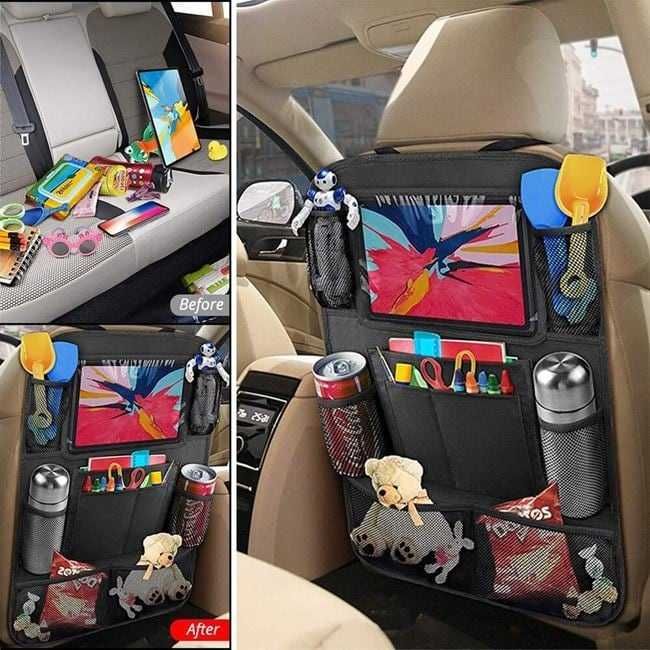 Органайзер за седалка с джобове и калъф за таблет - 8 отделения