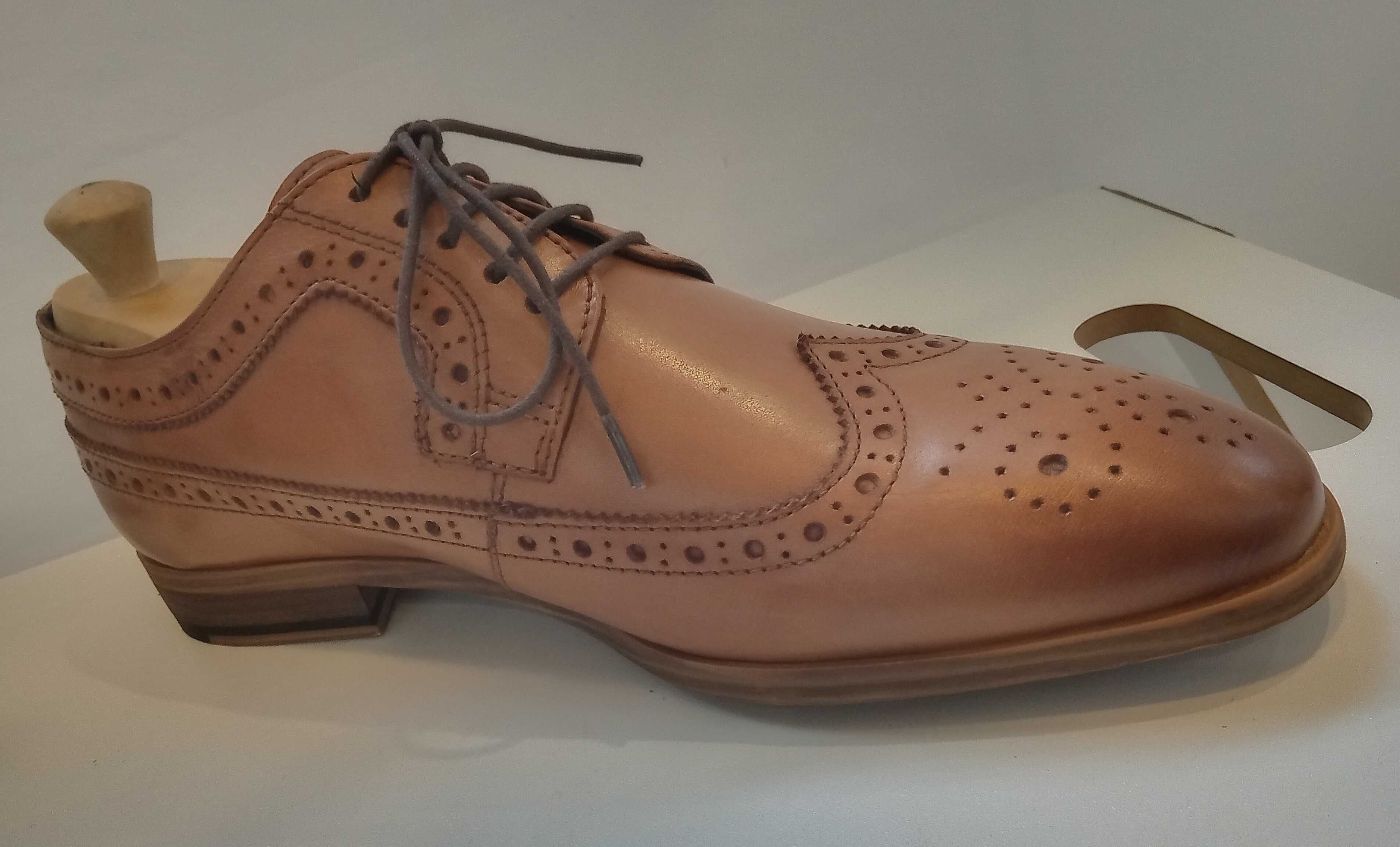 Pantofi wingtip derby Topman London 42 piele naturala