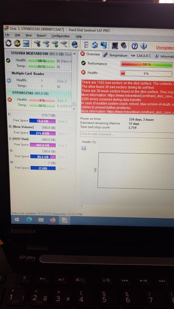 Hard disk HDD laptop Segate Momentus 500 GB 5400.6 9%