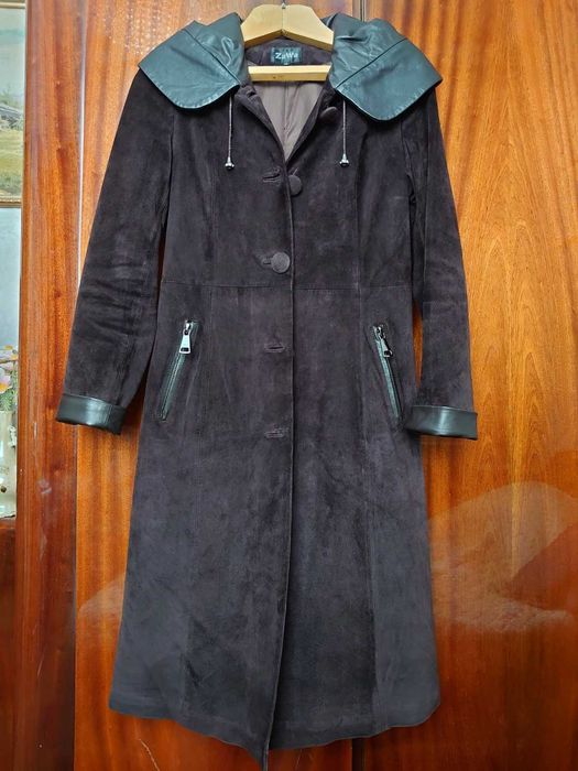 пальто демисезонное натуральная замша