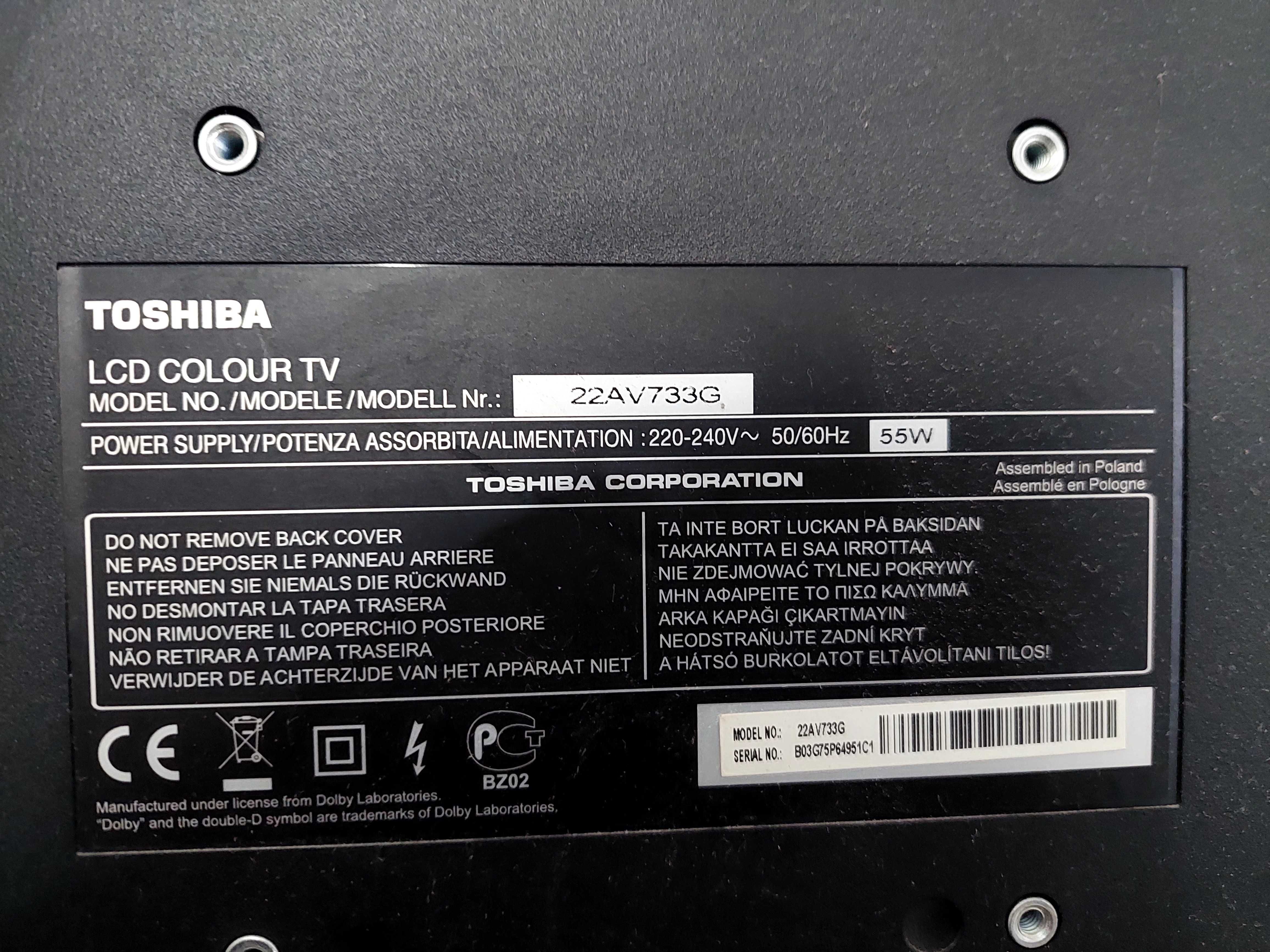 Телевизор Toshiba 22" lsd