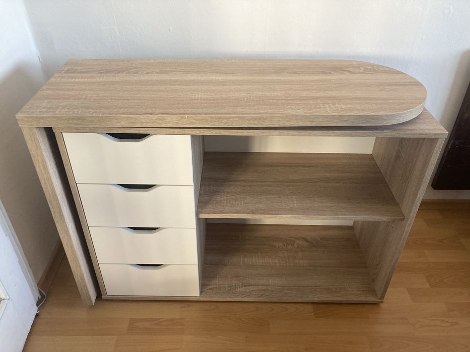 Бюро от JYSK, бяло и кафяво