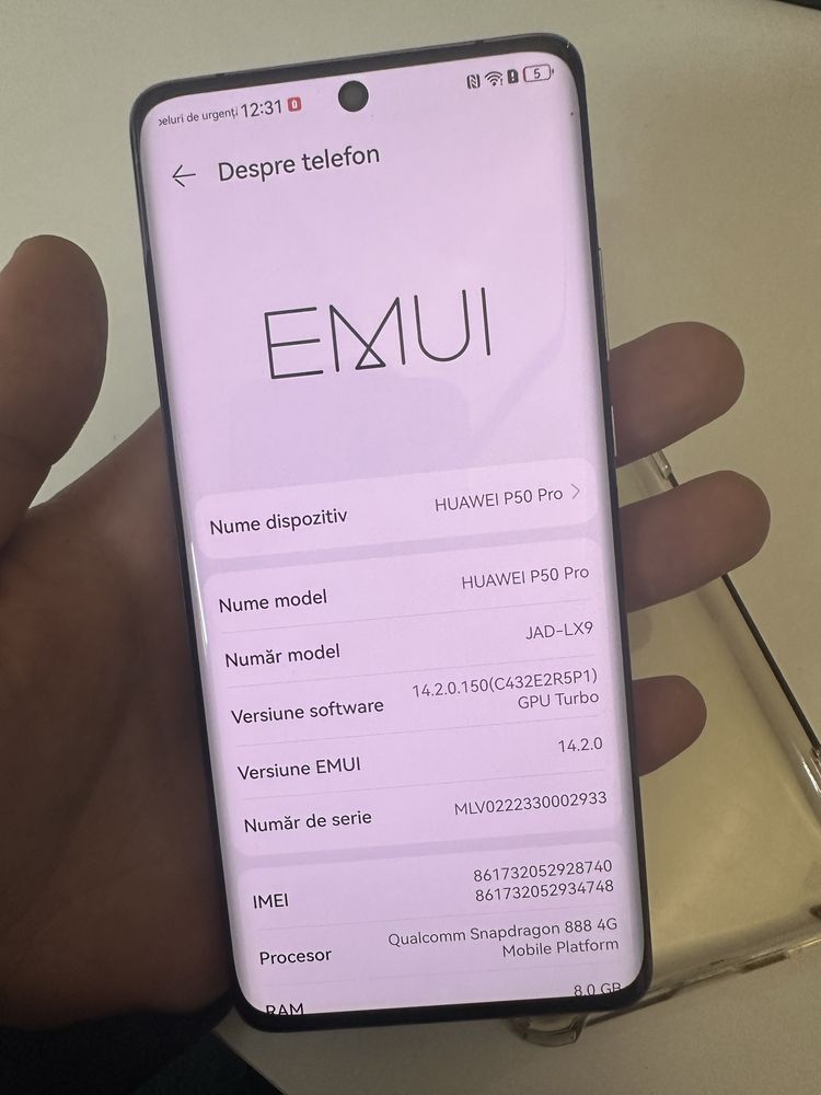 Huawei p50 pro impecabil fara urme de uzura 256 gb ram 8 gb