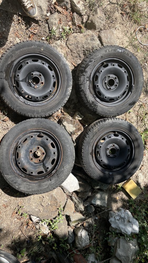 Стаманени джанти с гуми 14 5x100