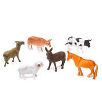 Set 6 figurine pentru copii, animale de la ferma, 11-14 cm, multicolor