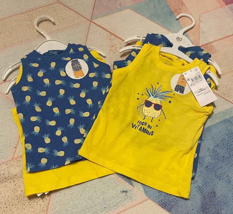 Pijama de vara, băieți, 2 buc/set, mas. 74, 80, 86