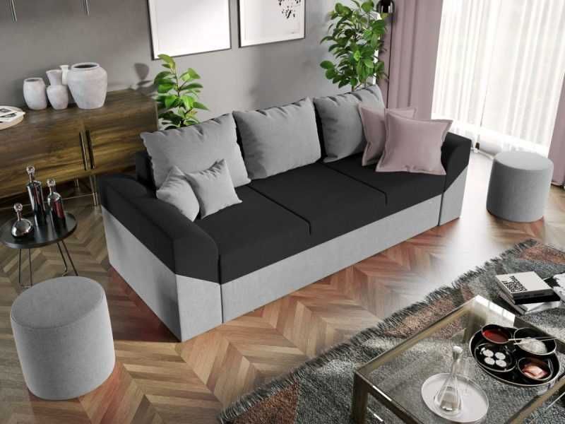 Canapea Extensibila Cali gri / negru - Transport Gratuit in 4-10 zile