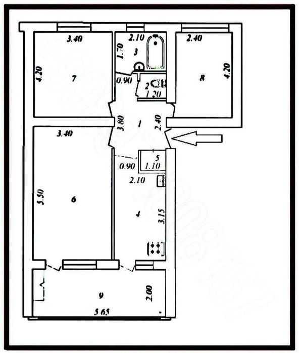 Продаю квартиру Яшнабадский р-он Авиасозлар-1. 77-сер 3-ком 1-этаж 4-э