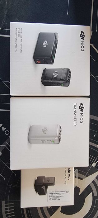 DJI Mic 2 Sistem Wireless  2 TX + 1 RX + DJI Mic2 Adaptor Patina