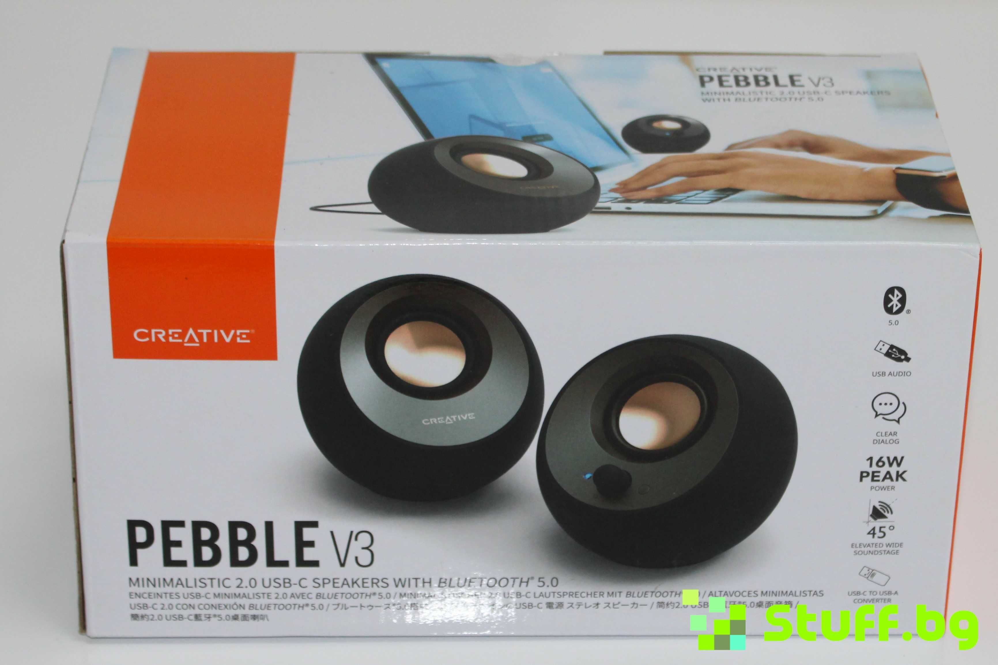 Creative Pebble V3 Bluetooth 5.0, 8W RMS Speakers тонколони