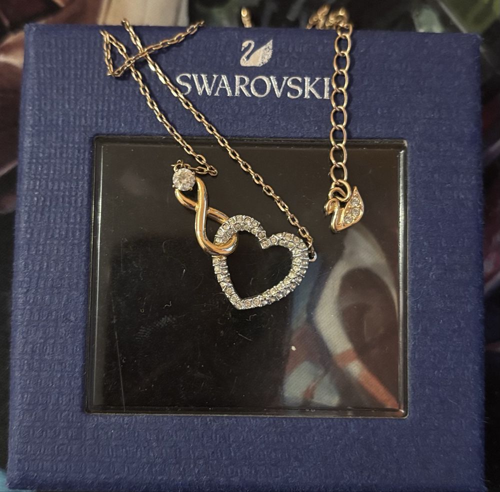 Колие сърце и безкрайност Swarovski