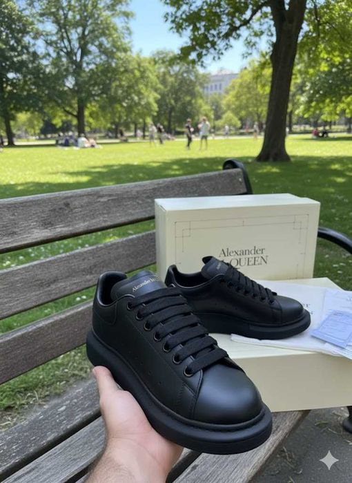 Adidasi Alexander Mc Q u e e n Full Negru - Premium - Piele Full Box