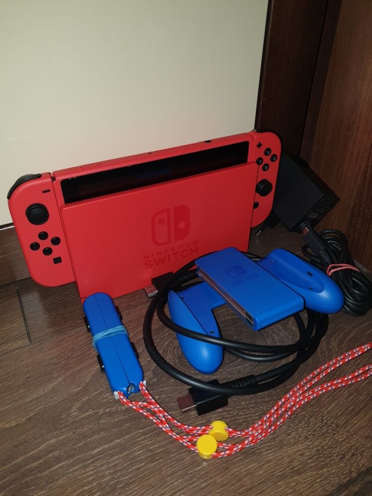 Nintendo Switch V2 Mario Red & Blue