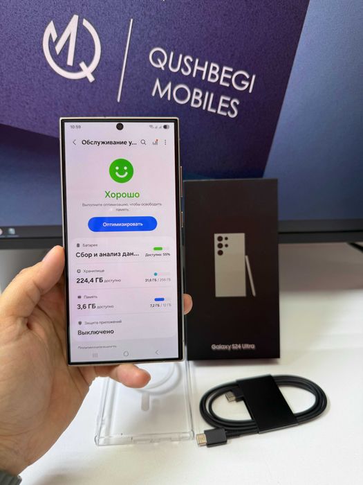 Yangidek! Samsung S24 Ultra Natural Titan 12/256GB Karobka usb bor!