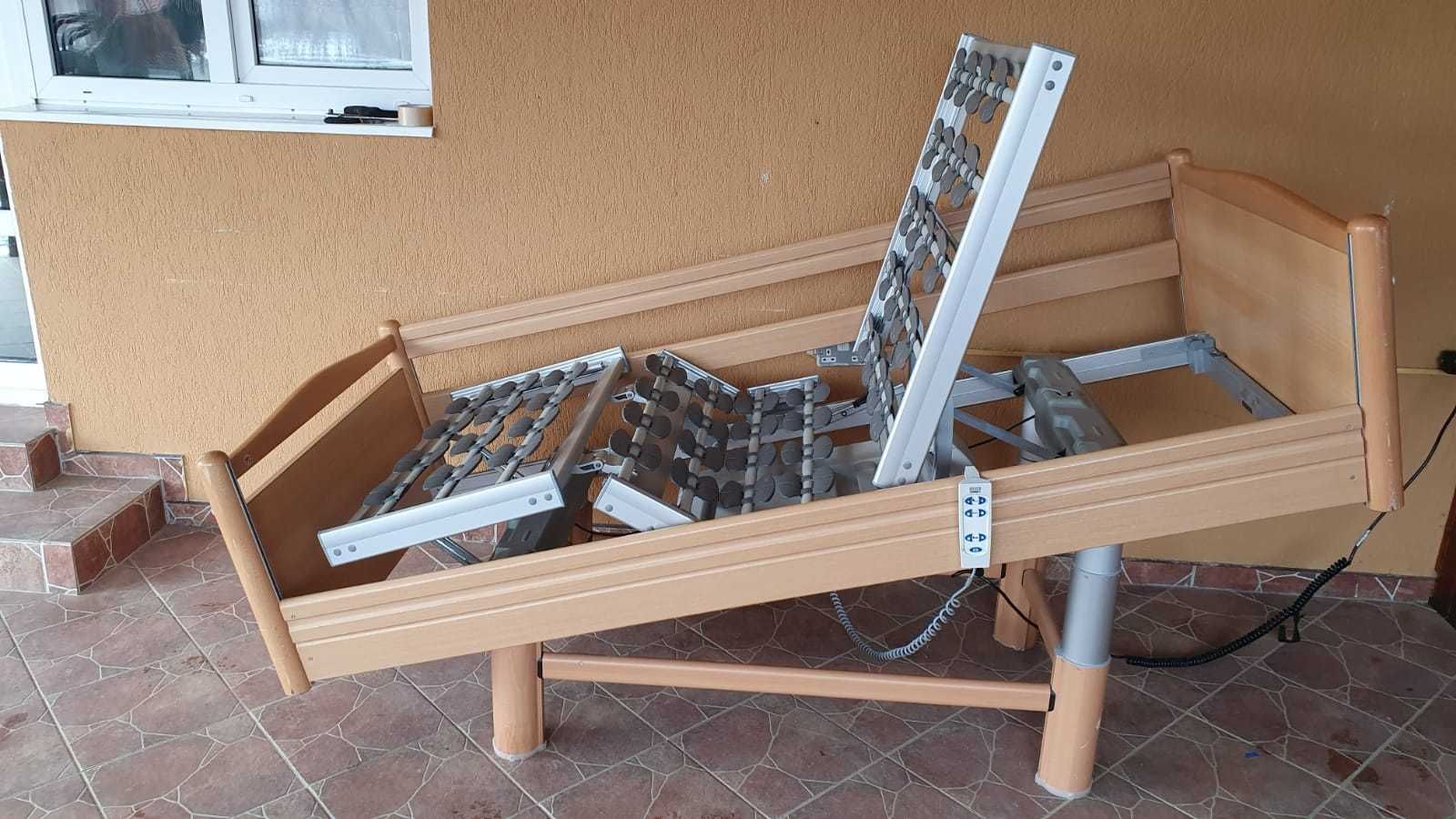 Pat medical electric cu telecomanda pentru ingrijire bolnavi