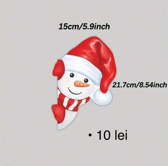 stikere auto perete geam cu tematica craciun / iarna,  mos craciun